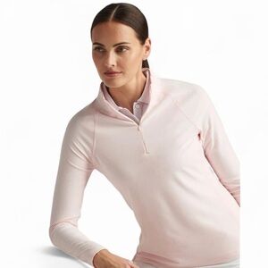 Peter Millar Melange Raglan Sleeve Perth Layer Pullover Pearl Pink S NWT